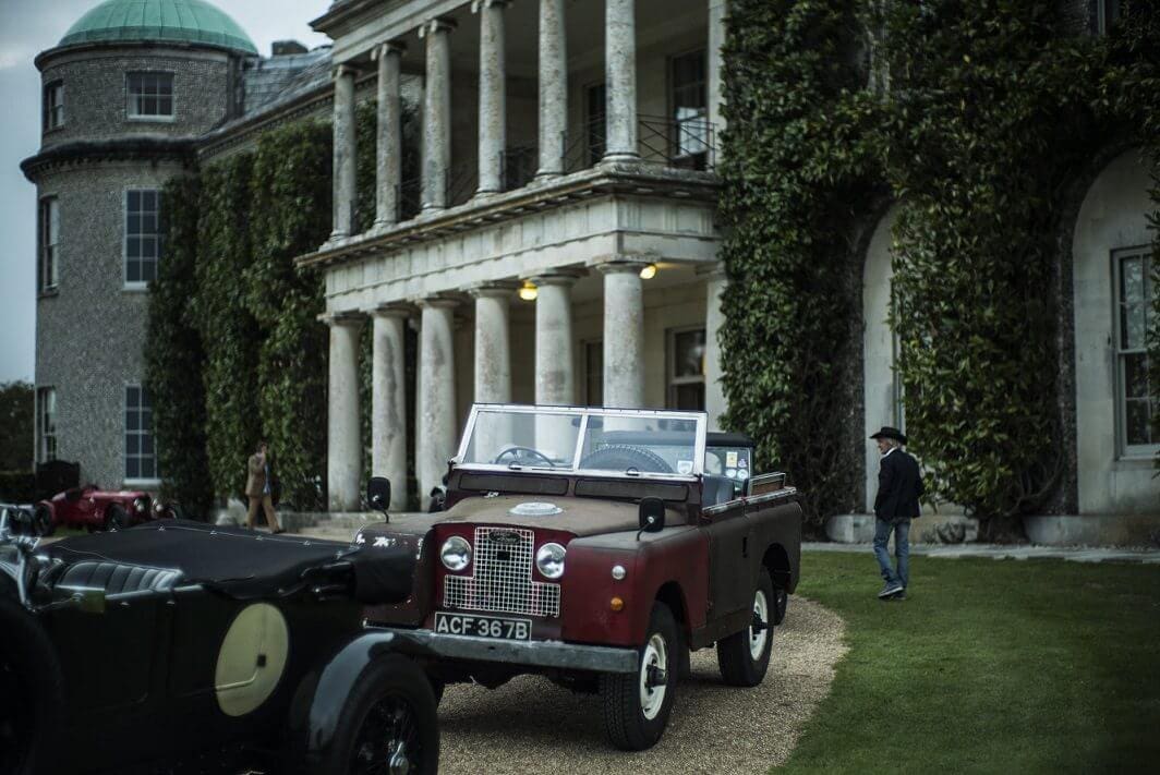 Lara's Land Rover, Big Red, parked at Goodwood