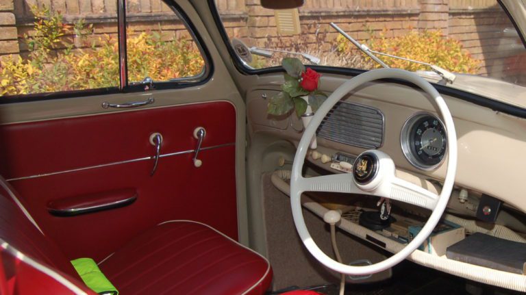 Interior of classic VW Beetle
