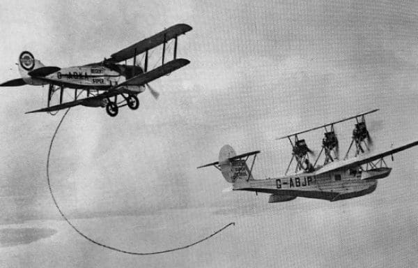 Mildred and Victor Bruce air refuelling