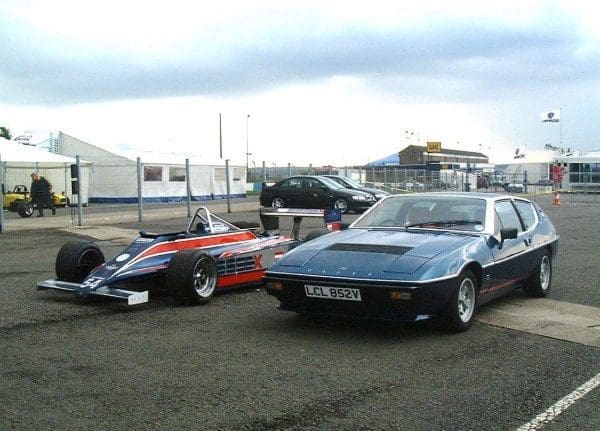 Lotus Elite next to F1 car