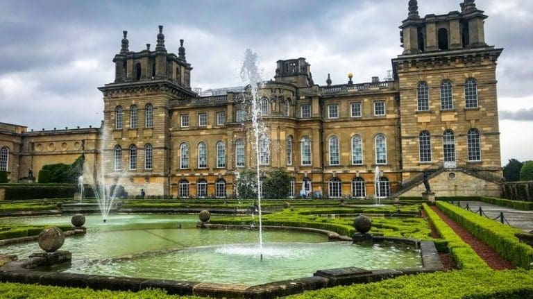 Blenheim Palace on the Cotswolds UK driving route