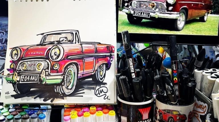 Mr Gerrard's Ford Consul by POPBANGCOLOUR