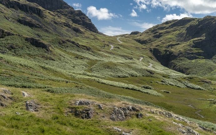 Hardknott Pass in the Lake District