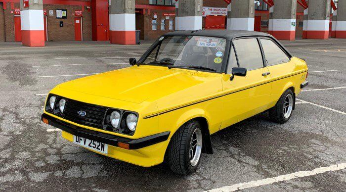 Photo of yellow Ford MKII RS 2000