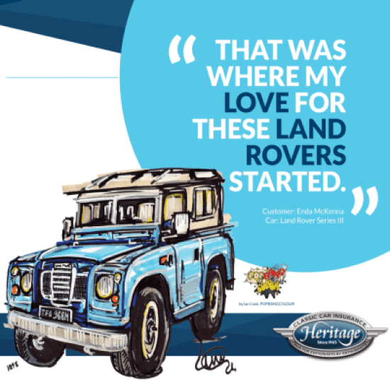 Enda McKenna Customer Stories Project - Blue Land Rover SIII