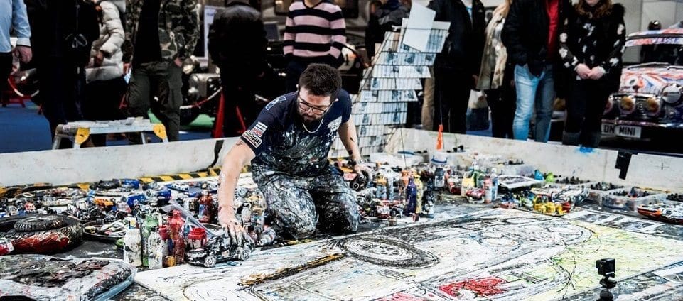 Ian Cook live painting event at Heritage HQ in May