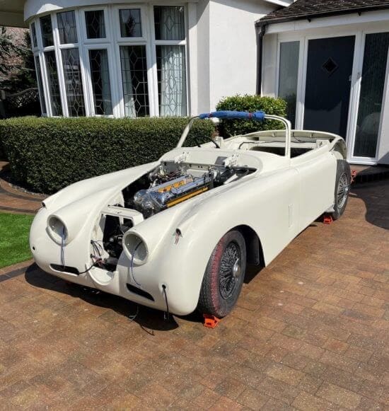 white Jaguar XK 150S