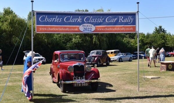 Charles Clark Classic Car Rally 2022 starting line