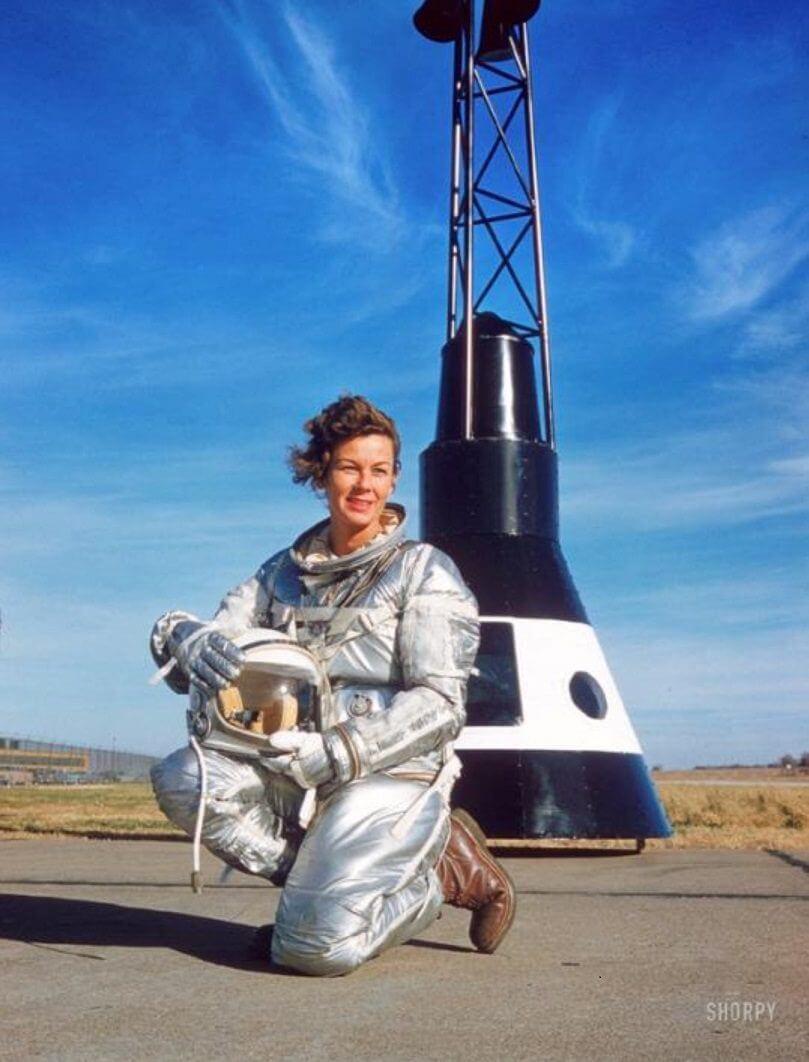 Betty Skelton photographed for Look magazine at NASA