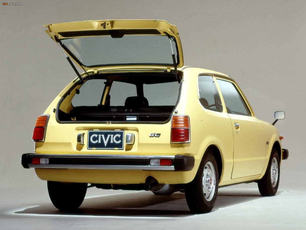 First generation Honda Civic 50 years old classic car anniversaries