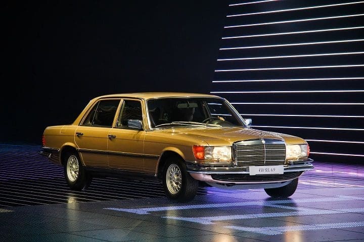 Mercedes W116 S-Class 450 SEL classic car anniversary