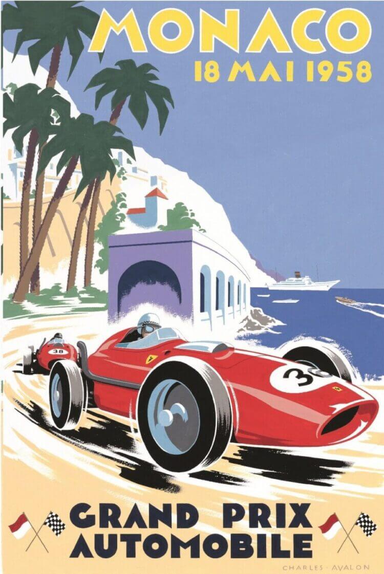 monaco grand prix poster