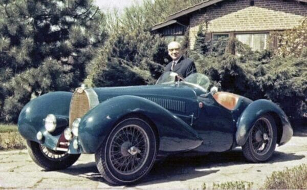 Alan Söderström with Bugatti Roadster 1965