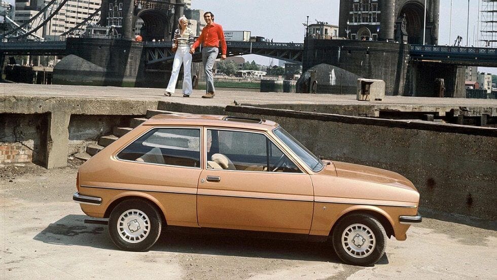 The Ford Fiesta Mk1 in 1976. Henry Ford II named it based on its Spanish production roots. 