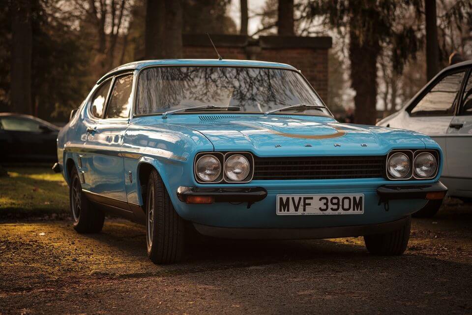 The Ford Capri comes in 9th in our top ten classic cars on Instagram