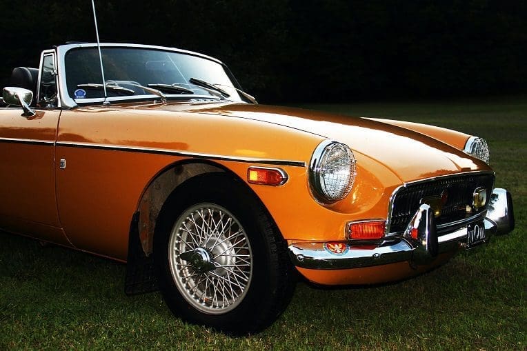 The MG MGB - a very popular British built sports car - top ten classic cars on Instagram