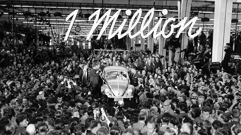 The 1 millionth Beetle was produced in 1955. VW enthusiast guide
