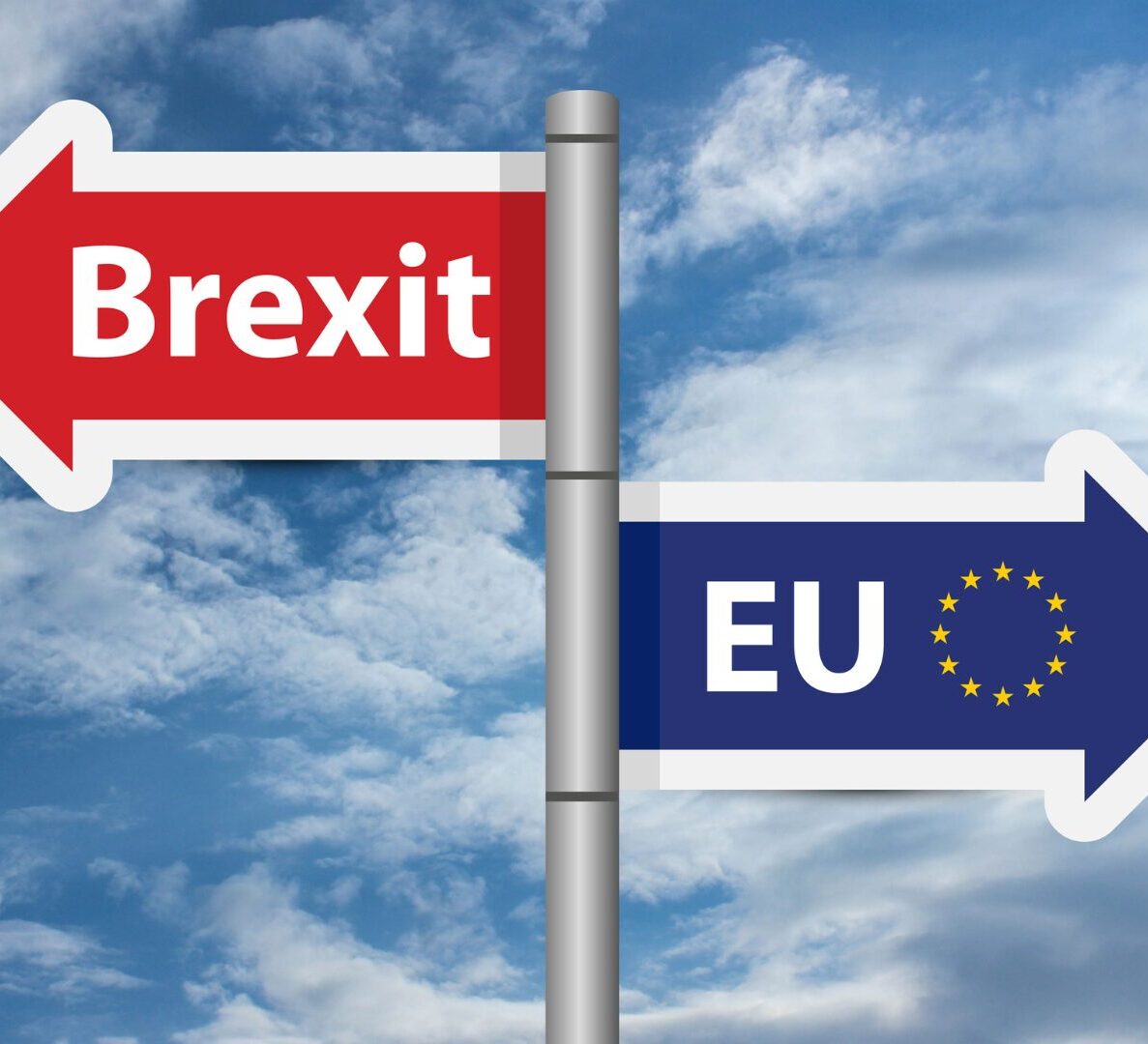 Brexit vs EU law changes sign